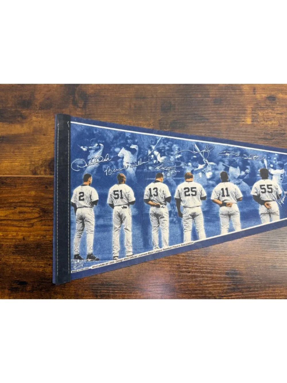 New York Yankees Bronx Bombers Vintage Felt Pennant 2004 MLB 29.5 inches